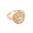 Woven Coin Ring 18ct Gold Plate Online