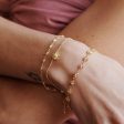 English Daisy Drop Bobble Bracelet 18ct Gold Plate Discount