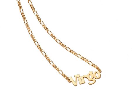 Virgo Zodiac Necklace 18ct Gold Plate Online now