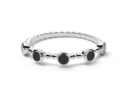 Polly Sayer Black Onyx Bobble Ring Sterling Silver on Sale