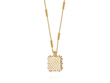 Artisan Square Necklace 18ct Gold Plate Supply