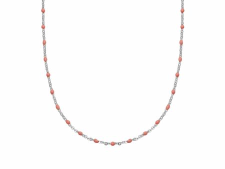 Treasures Pink Beaded Necklace Sterling Silver Online now