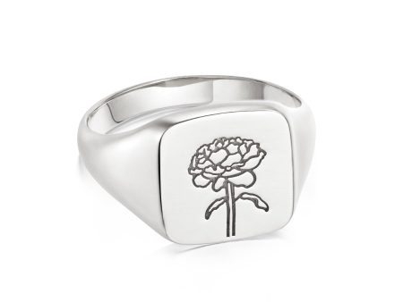 Rose Signet Ring Sterling Silver For Cheap