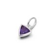 Amethyst February Birthstone Charm Pendant Sterling Silver Discount