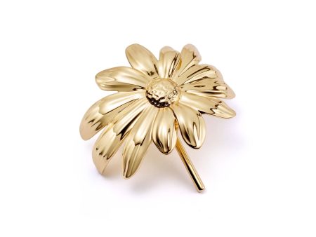 Daisy Hair Slide 18ct Gold Plate on Sale