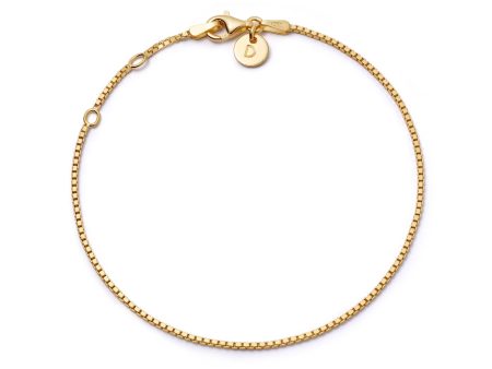 Box Layering Chain Bracelet 18ct Gold Plate Online