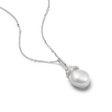 Baroque Pearl Shell Necklace Sterling Silver Discount