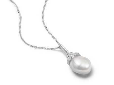 Baroque Pearl Shell Necklace Sterling Silver Discount