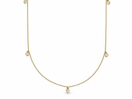 Estée Lalonde Fine Diamond Station Necklace 14ct Solid Gold Online now