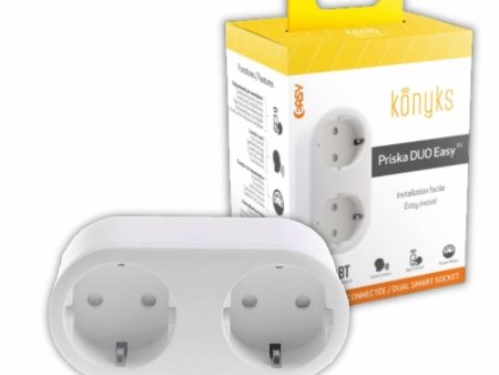 2-socket plugboard without power switch Konyks Priska Duo Easy Wi-Fi 16 A Online Sale