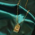 Estée Lalonde Goddess Shield Necklace 18Ct Gold Plate Cheap