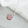 Beloved Rose Quartz Heart Pendant Sterling Silver For Sale