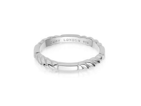 Classic Rope Band Ring Sterling Silver Cheap