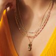 Treasures Coral Beaded Necklace 18ct Gold Plate on Sale