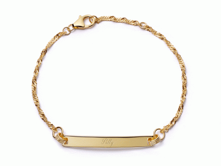 Polly Sayer Identity Tag Bracelet 18ct Gold Plate Fashion