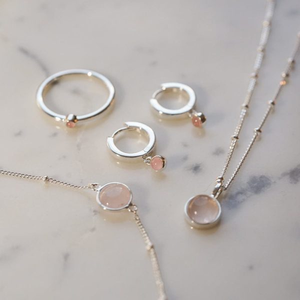 Ultimate Rose Quartz Layering Set Sterling Silver Online Sale