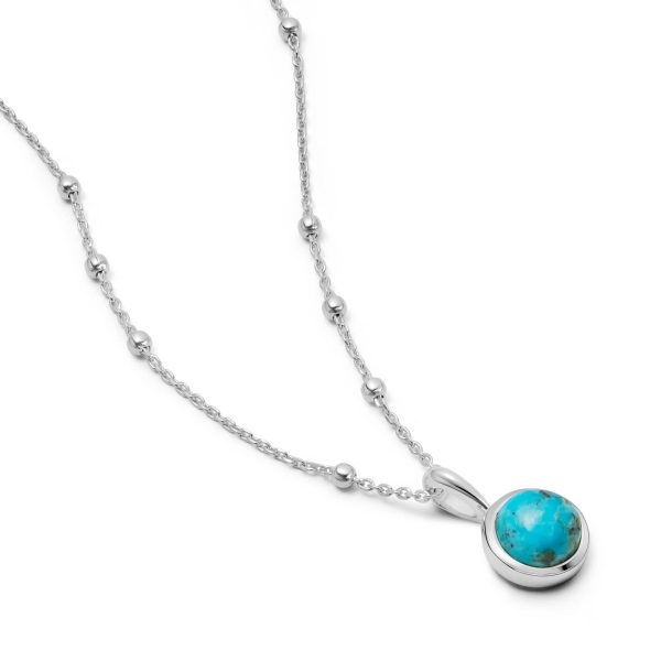 Turquoise Healing Stone Necklace Sterling Silver For Discount