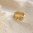 Shrimps Belt Ring 18ct Gold Plate Hot on Sale