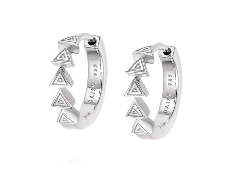 Triangle Huggie Hoop Earrings Sterling Silver Online