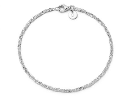 Polly Sayer Fine Chain Bracelet Silver Plate Fashion