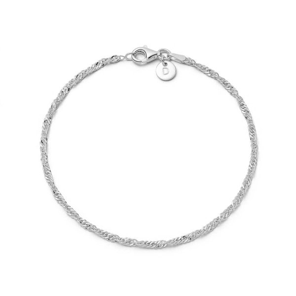 Polly Sayer Fine Chain Bracelet Silver Plate Fashion