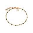 Treasures Green Beaded Bracelet 18ct Gold Plate Fashion