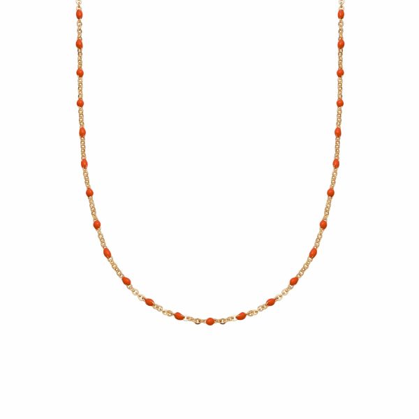 Treasures Coral Beaded Necklace 18ct Gold Plate on Sale