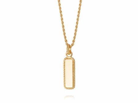 Stacked Rope Pendant Necklace 18Ct Gold Plate Hot on Sale