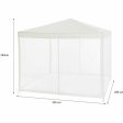 Gazebo 140 Steel 100 % polyester 3 x 3 m White For Cheap