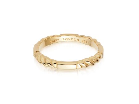 Classic Rope Band Ring 18ct Gold Plate Online