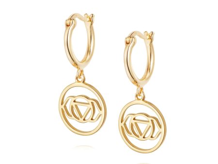 Brow Chakra Earrings 18ct Gold Plate Cheap