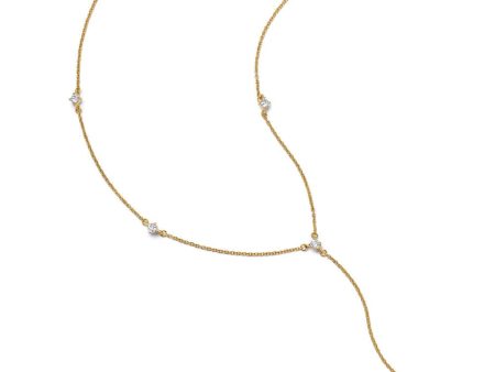 Estée Lalonde Fine Sapphire Station Lariat Necklace 14ct Solid Gold Online