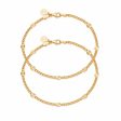 Sunburst Friendship Bracelet Stack 18ct Gold Plate For Cheap