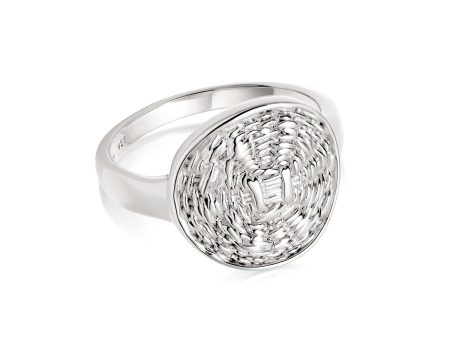 Woven Coin Ring Sterling Silver For Discount