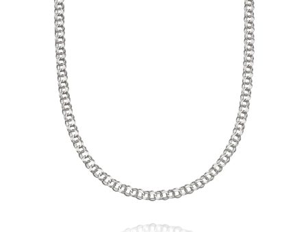 Double Curb Chain Necklace Sterling Silver Online now