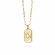 Estée Lalonde Goddess Shield Necklace 18Ct Gold Plate Cheap