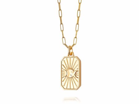 Estée Lalonde Goddess Shield Necklace 18Ct Gold Plate Cheap