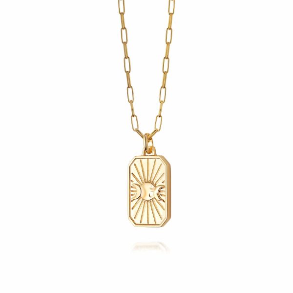 Estée Lalonde Goddess Shield Necklace 18Ct Gold Plate Cheap