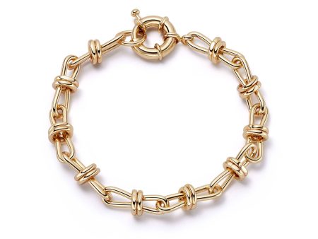 Polly Sayer Knot Chain Bracelet 18ct Gold Plate Online Sale