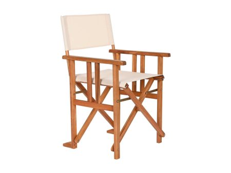 Garden chair Home ESPRIT White Brown Acacia 52 x 53 x 87 cm Sale