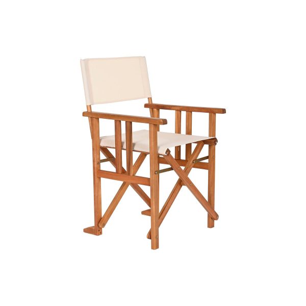 Garden chair Home ESPRIT White Brown Acacia 52 x 53 x 87 cm Sale