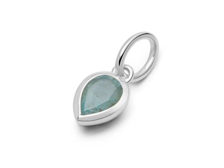 Aquamarine March Birthstone Charm Pendant Sterling Silver Online