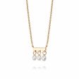 Treasures Seed Pearl Trio Necklace 18ct Gold Plate on Sale