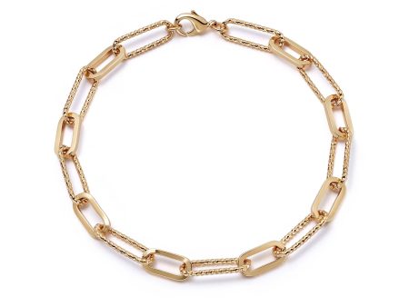 Polly Sayer Paperclip Chain Bracelet 18ct Gold Plate Online Hot Sale