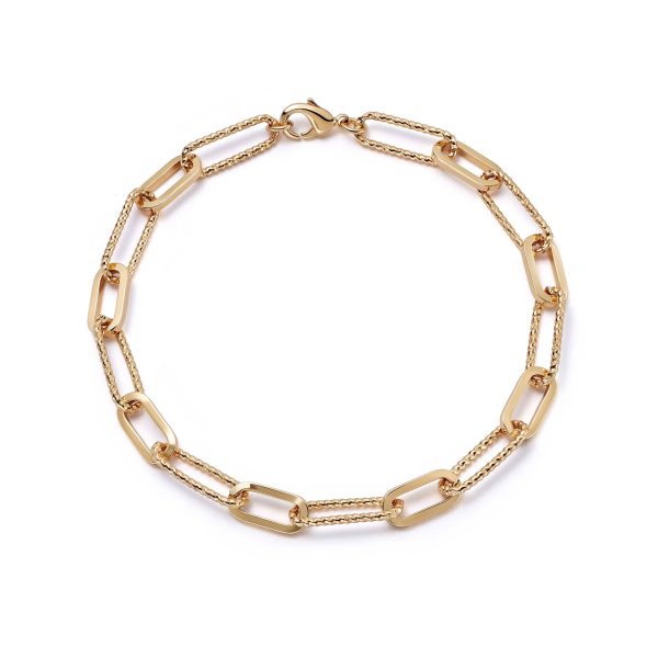 Polly Sayer Paperclip Chain Bracelet 18ct Gold Plate Online Hot Sale