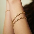 Textured Sunburst Chain Bracelet 18ct Gold Plate Hot on Sale