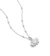 Daisy Mother of Pearl Flower Necklace Sterling Silver Discount