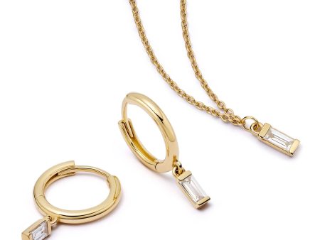 Estée Lalonde Fine Baguette Diamond Layering Set 14ct Solid Gold Online now