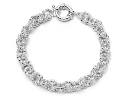 Polly Sayer Vintage Rope Chain Bracelet Silver Plate Supply