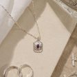 February Amethyst Birthstone Necklace Sterling Silver For Cheap